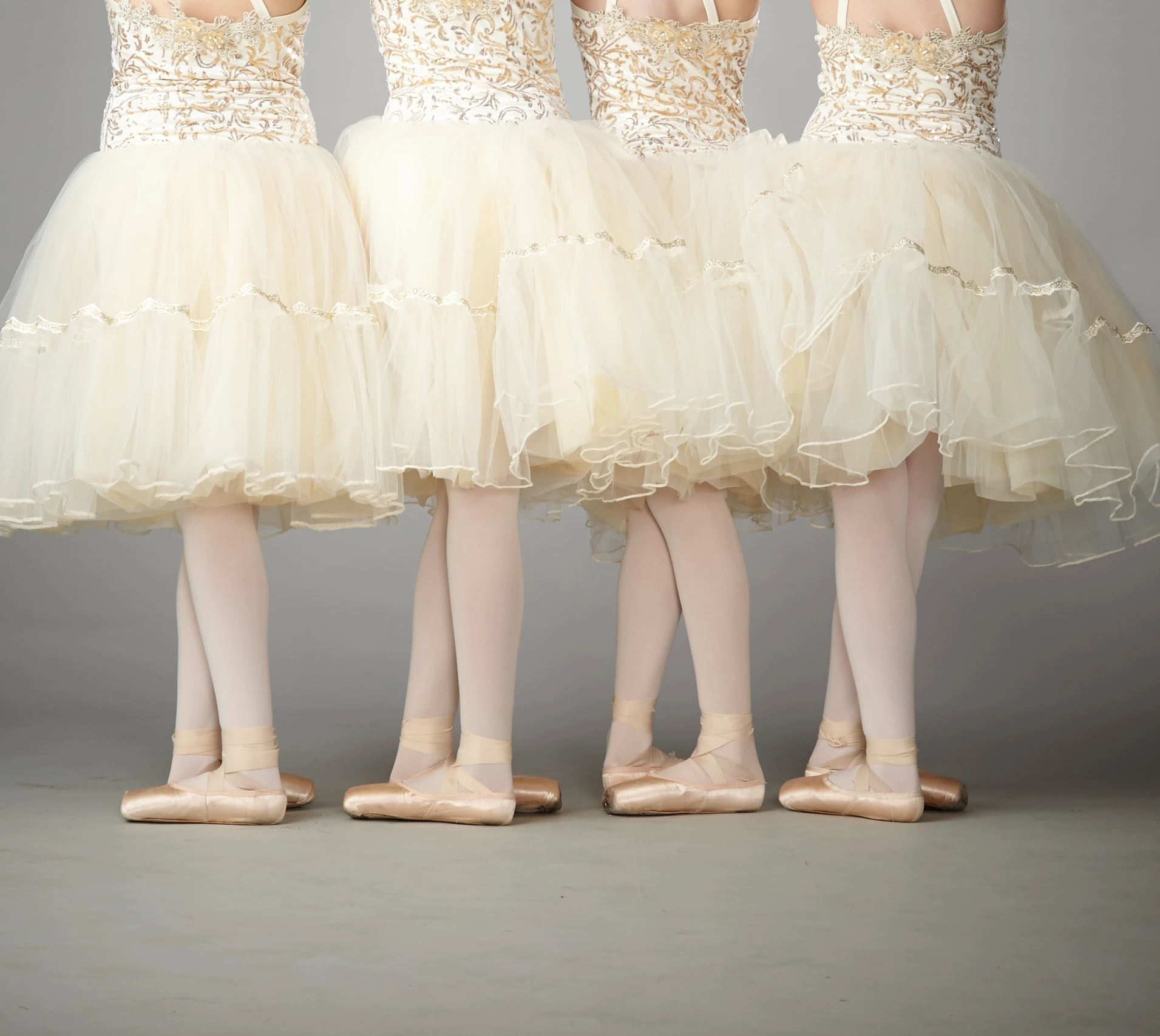 Dancers’ pointe shoes and tutus at Ballet At The Park